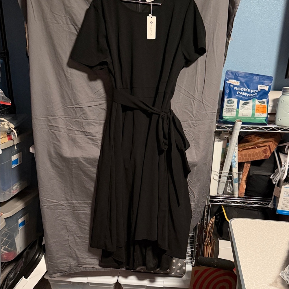 Elegant Black High Low Dress